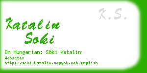 katalin soki business card